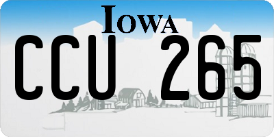 IA license plate CCU265