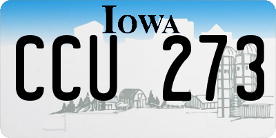 IA license plate CCU273