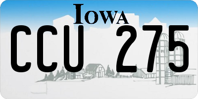 IA license plate CCU275
