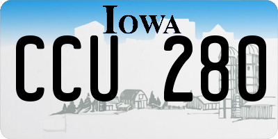 IA license plate CCU280