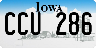 IA license plate CCU286
