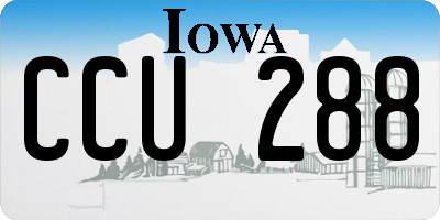 IA license plate CCU288