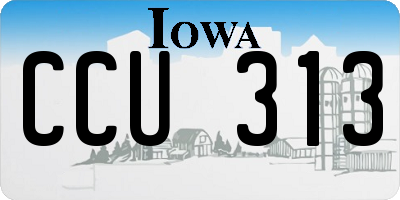 IA license plate CCU313