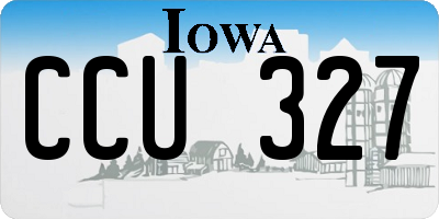 IA license plate CCU327