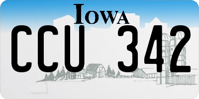 IA license plate CCU342