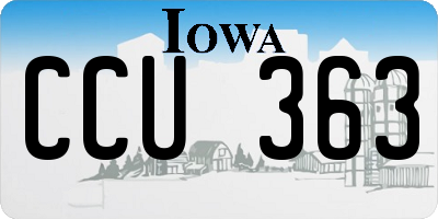 IA license plate CCU363