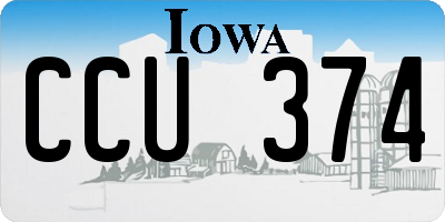 IA license plate CCU374