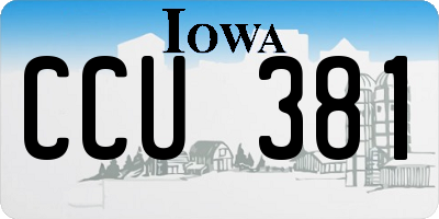 IA license plate CCU381