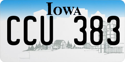 IA license plate CCU383