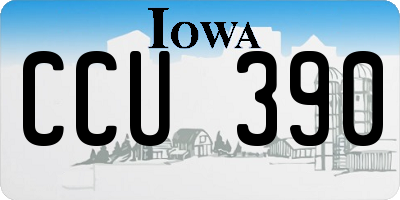 IA license plate CCU390