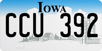IA license plate CCU392