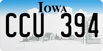 IA license plate CCU394