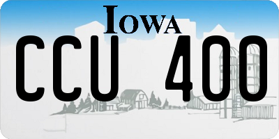 IA license plate CCU400
