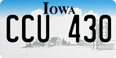 IA license plate CCU430