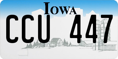 IA license plate CCU447