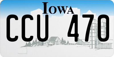 IA license plate CCU470