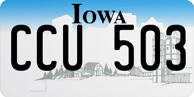 IA license plate CCU503
