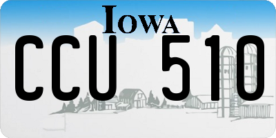 IA license plate CCU510