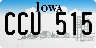 IA license plate CCU515