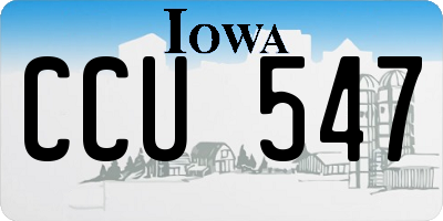 IA license plate CCU547