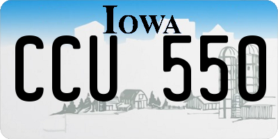IA license plate CCU550