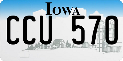 IA license plate CCU570