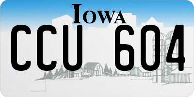 IA license plate CCU604