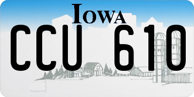 IA license plate CCU610