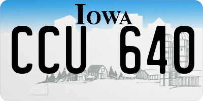 IA license plate CCU640