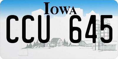 IA license plate CCU645
