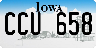 IA license plate CCU658