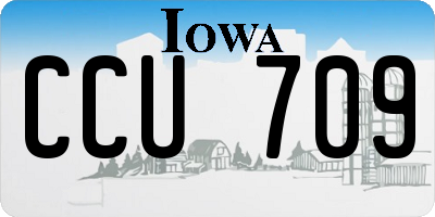 IA license plate CCU709