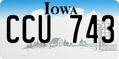 IA license plate CCU743