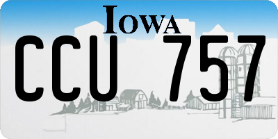 IA license plate CCU757