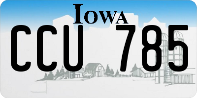 IA license plate CCU785