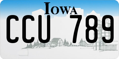IA license plate CCU789