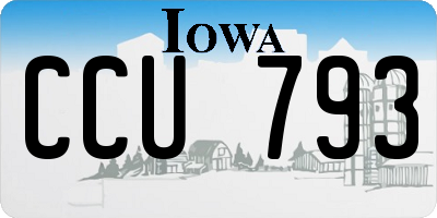 IA license plate CCU793