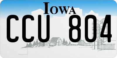 IA license plate CCU804