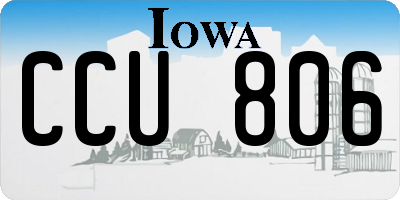 IA license plate CCU806