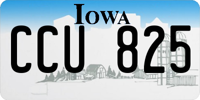 IA license plate CCU825