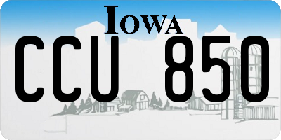 IA license plate CCU850