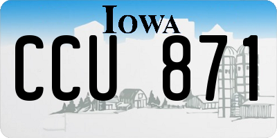 IA license plate CCU871