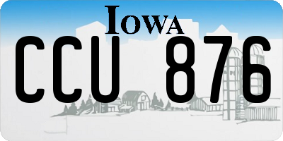 IA license plate CCU876
