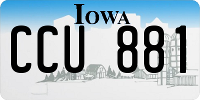 IA license plate CCU881
