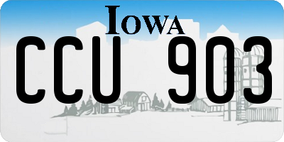 IA license plate CCU903
