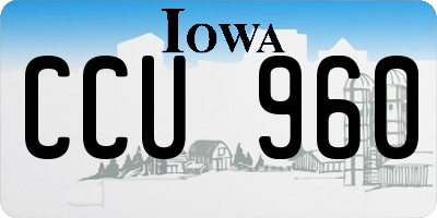 IA license plate CCU960