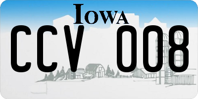 IA license plate CCV008