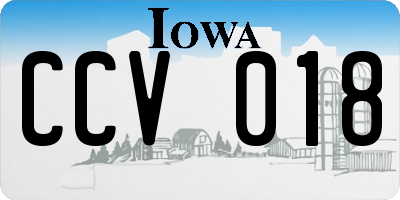 IA license plate CCV018