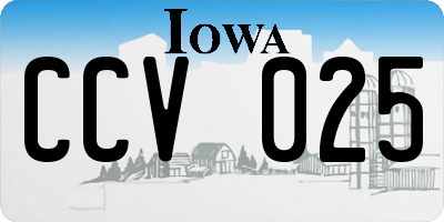 IA license plate CCV025