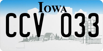 IA license plate CCV033